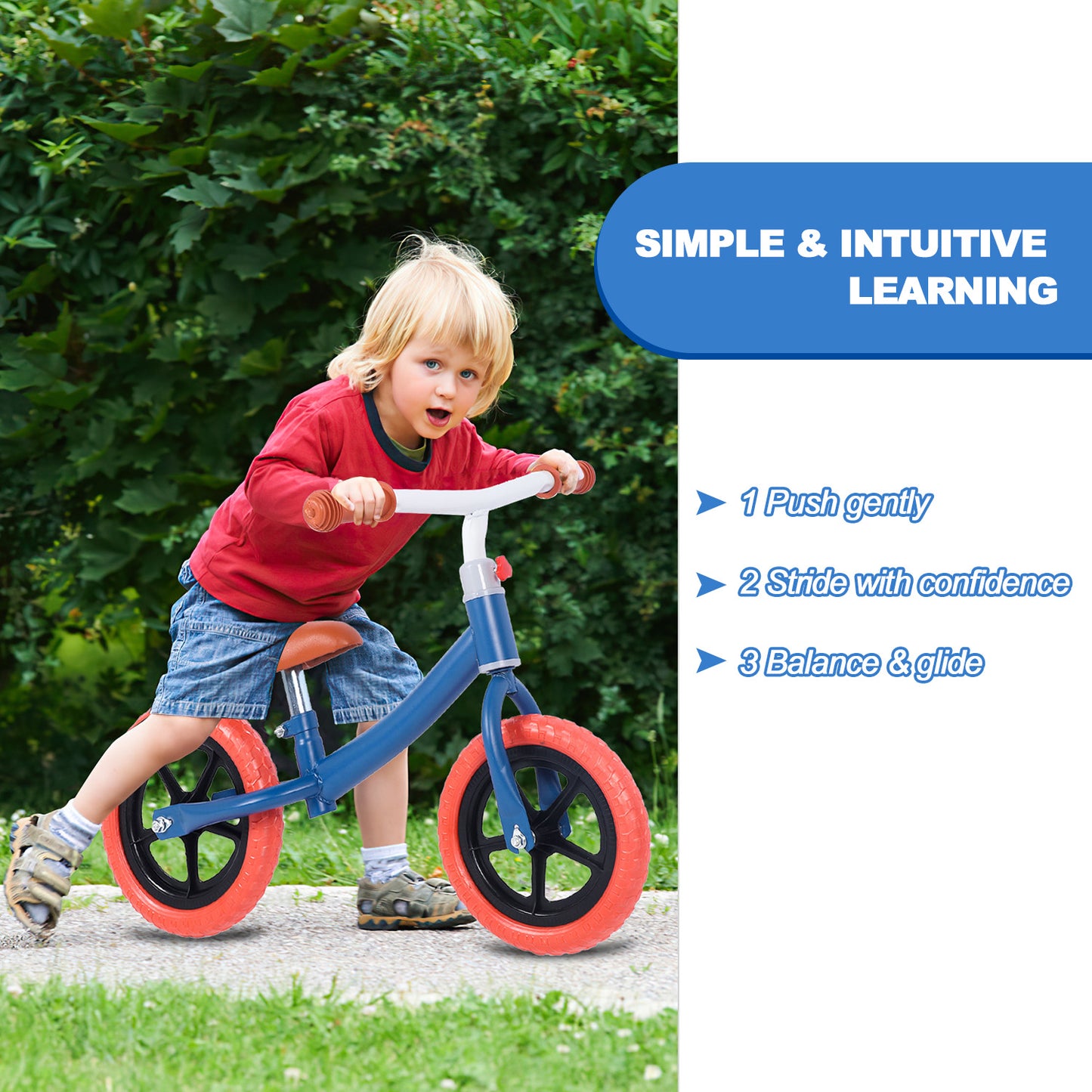Balance Bike for Kids, Lightweight Toddler Bike with Adjustable Seat Comfort Handlebar, 10" Toddlers Balance Bike for 1 to 4 Years Old Boys Girls, No Pedal Toddler Bicycle Ride on Toys for Toddlers