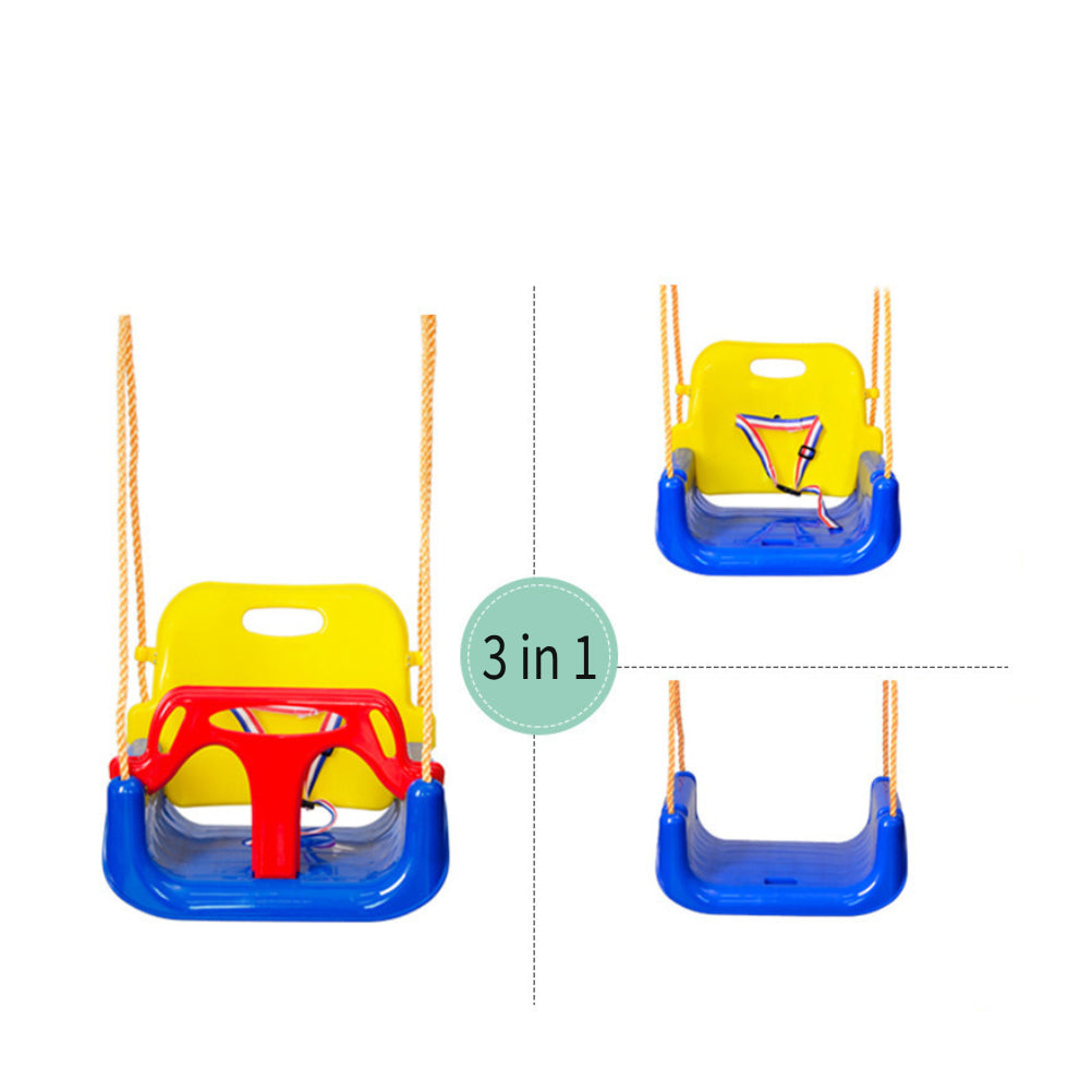 Baby Swing 3-in-1 Seat for Toddlers Age 1-3 Outside Playground Swing Seat Detachable Indoor Outdoor Swing Sets for Kids Age 3-6