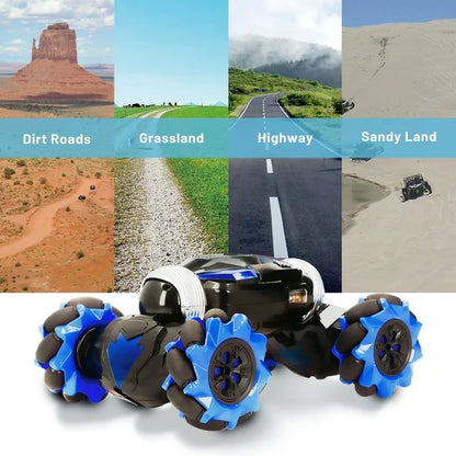 Gesture Sensing Remote Control Car for Kids Boys Gesture Sensor RC Stunt Car with Lights & Music , Blue