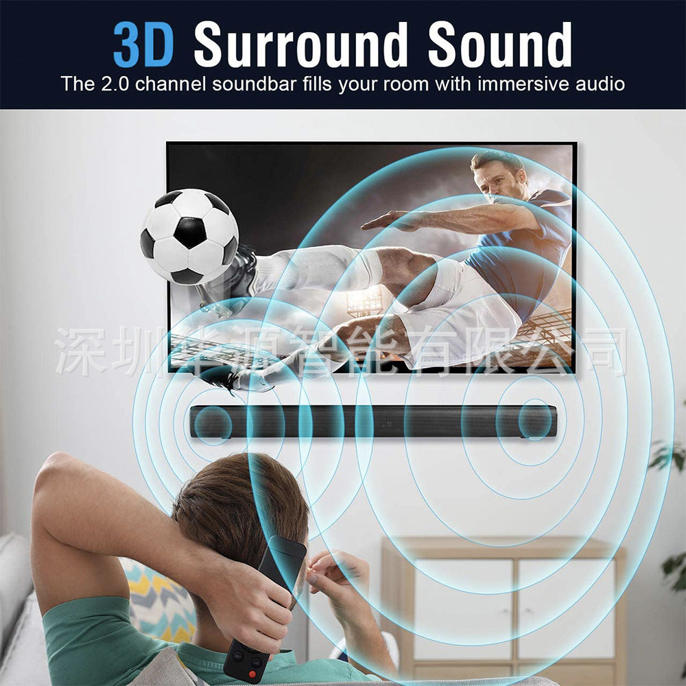 Sound Bar for TV, 40W TV Speaker Soundbar 30 inch Surround Sound System with ARC, Optical, AUX and Remote, Bluetooth 5.0 Stereo Sound for Home Theater PC Gaming Projectors, Wall Mountable