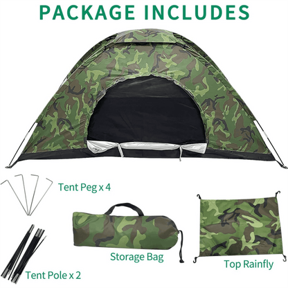 OTVIAP Outdoor Camouflage UV Protection Waterproof One Person Tent for Camping Hiking, UV Tent, Camouflage Tent