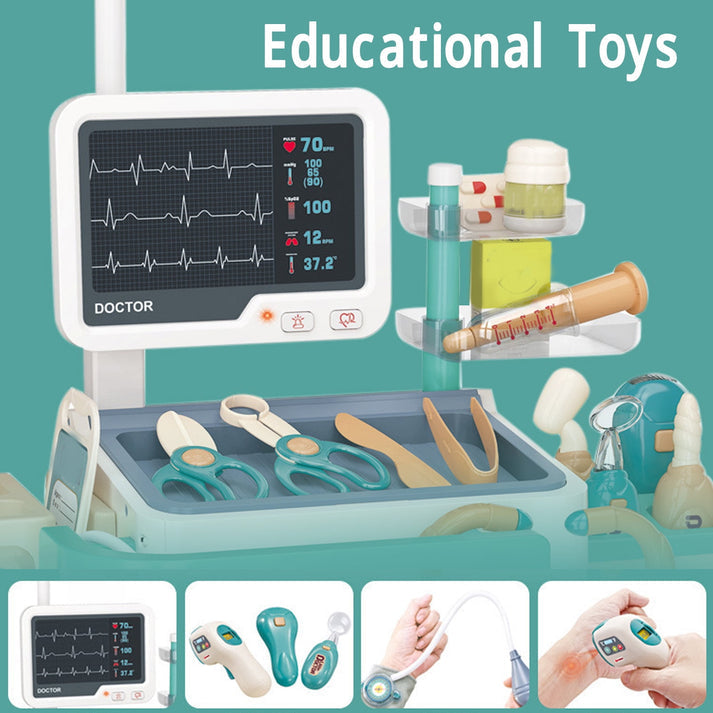 Doctor Kit for Kids Pretend Play Medical Station Toy Set with 47pcs Accessories Hospital Doctor Role Play Toy for Toddlers 3 4 5 6 7 8 Years Old Young Children