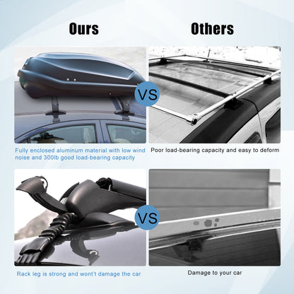 OTVIAP Universal Car Roof Rack, 2 pcs 43" Crossbar with Anti-Theft Lock for Suv/car Roof Cargo Carrier Rails