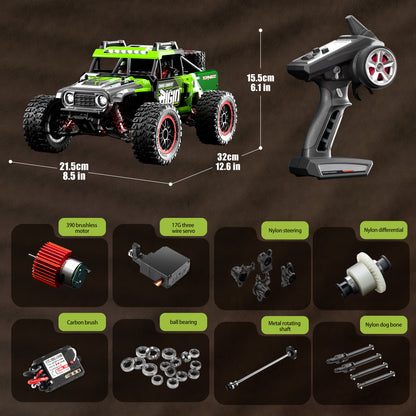 RC Cars 1:14 4WD High Speed Remote Control Truck 60+km/h Fast All Terrain Off Road RC Truck Toy Gifts for Kids Adults, 2 Batteries