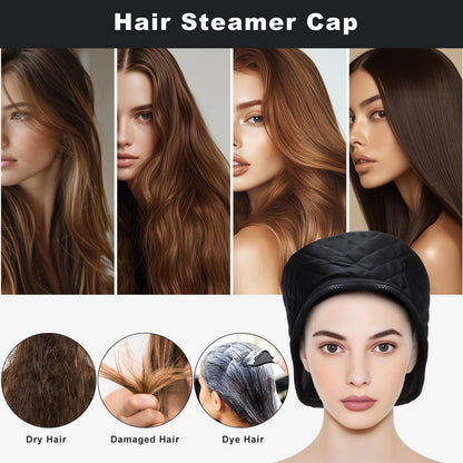 Hair Deep Conditioning Heat Cap Hot Spa Heats Up Quickly Heated Cap Full Head Coverage for Home Use