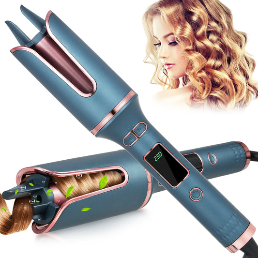 Auto Curling Iron, Automatic Hair Curler with 4 Adjustable Temperature, 1 inch Rotating Curling Wand for Long Hair, Fast Heating Anti-Scald and Auto Shut-Off Hair Waver for Professional Hair Styling