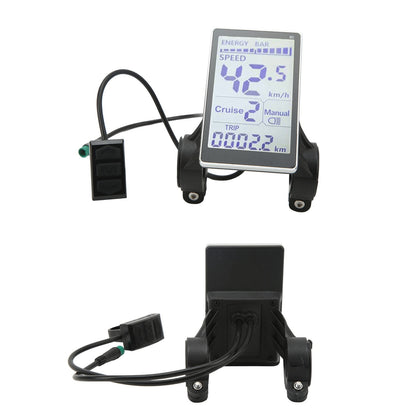 E Scooter LCD Display Meter, 5 Pin Universal M5 LCD Panel Screen Wear Resistant For 22.2mm Electric Bikes