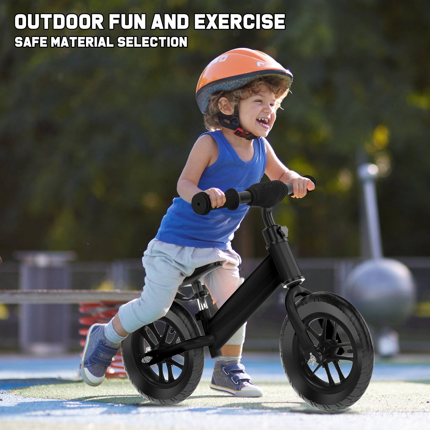 12 inch Kids Balance Bike with Colorful Lighting up Wheels No Pedal Bikes for Toddlers Boys Girls