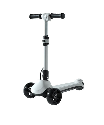 Foldable Electric Scooter for Kids Ages 4+, Thumb Throttle, Flash Deck & 3 Extra Wide Light Up Big Wheels, 3 Heights Adjustable, 5 MPH Safe Speed, Super Lightweight Kick Scooter for Kids