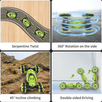 RC Stunt Car Gesture Sensing RC Stunt Car for Boys Girls Kids Aged 3-12 Years Old Remote Control Car 4WD Drift Twist Stunt Car with Sound & Lights