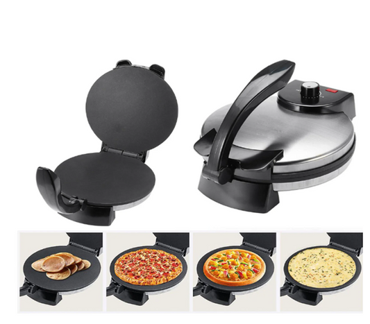 Roti Maker Machine, Stainless Steel Non-Stick Electric Tortilla Maker, 10-Inch