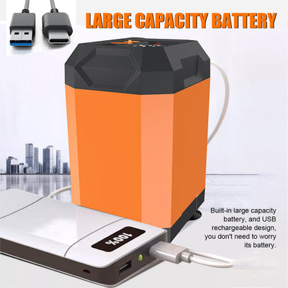 Portable Shower for Camping, Outdoor Electric Shower Rechargeable Pump with Intelligent Digital Display, Camping Shower Head Nozzle for Camping, Hiking, Traveling, Washing