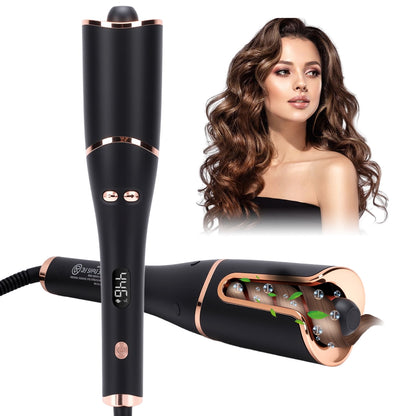 Auto Hair Curler, Automatic Curling Iron, Effortless Curls & Waves, 6 Temperature Setting Beach Waves Curling Wand Portable Hair Curler