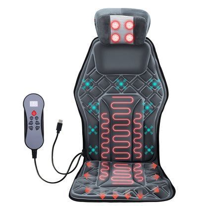 Auwogo Seat Massage Cushion Back Massager with Neck Massager & Lumbar Airbag Deep Kneading 9 Vibration Mode Chair Massager for Home Office Car Travel