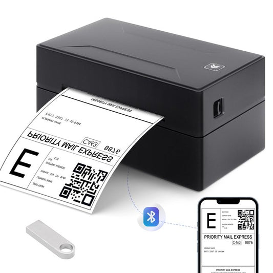 Bluetooth Thermal Printer, Wireless 4x6 Shipping Label Printer for Shipping Package and Small Business Compatible Windows, Mac, iOS, Android, Labels Maker Thermal Label Printer for Ebay, Shopify, etc