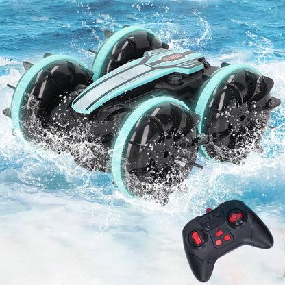 Boys Toy Remote Control Car RC Boat Amphibious Stunt Car for Kids Girls 4WD RC Cars for Water Land Pool Beach