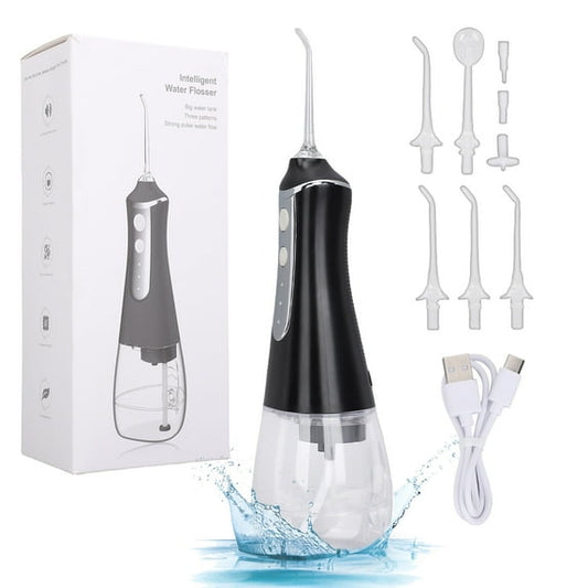Water Teeth Flosser 300ML 3 Modes IPX6 Waterproof Teeth Oral Irrigator with 5 Nozzles for Travel Adults