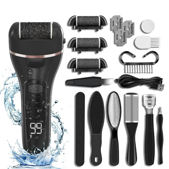 Electric Callus Remover 10-in-1 Rechargeable Professional Foot File Tools Pedicure Kit for Feet Dead Hard Cracked Dry Skin