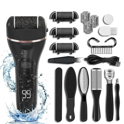 Electric Callus Remover 10-in-1 Rechargeable Professional Foot File Tools Pedicure Kit for Feet Dead Hard Cracked Dry Skin
