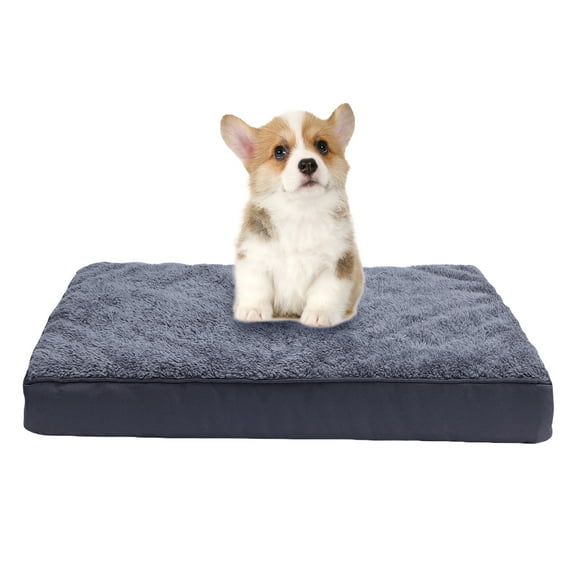 Dog Bed Washable Comfortable Dog Crate Pad Waterproof Non Slip Kennel Mat S Size, 24"x18'', 16.53lb Load Bearing
