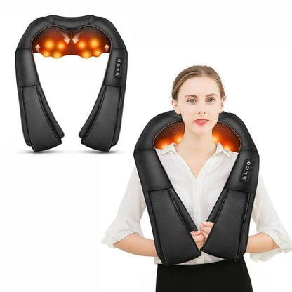 Back and Neck Massager with Heat, Deep Tissue 3D Kneading Shiatsu Neck Shoulder Massage, Electric Massage Pillow, Best Gifts for Mom Dad Seniors (NOT Cordless)