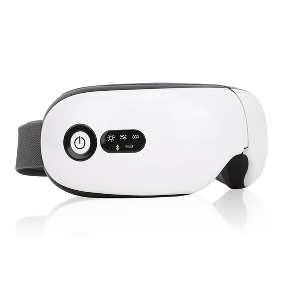 Eye Massager with Heat Rechargeable Hot Compress Eye Massage Machine with Bluetooth Speaker for Travel Office Home