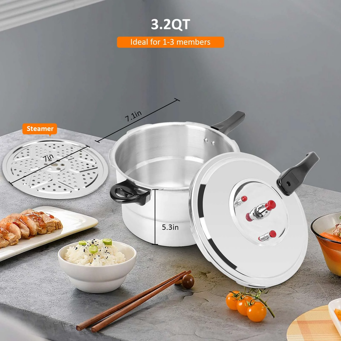 Pressure Cooker Aluminum Alloy High Explosion Proof High Temp Resisting For Gas Stove Induction Cooker
