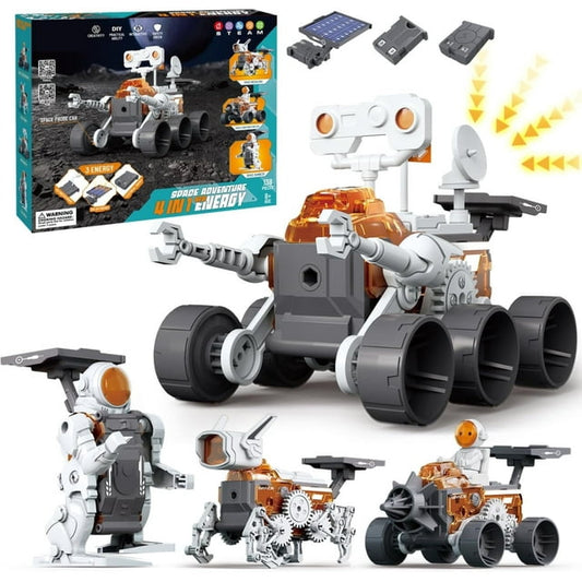 FAGINEY 4-in-1 Building Science STEM Kits, Solar Robot Toys for Kids Ages 8-14+, STEM Projects DIY Space Toys Birthday Christmas Gifts for Boys Girls Ages 8-16 Teens