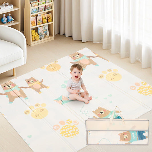 Foldable Baby Floor Play Mat Thickened Foam Baby Tummy Time Crawling Mat for Playpen 50 X 50in