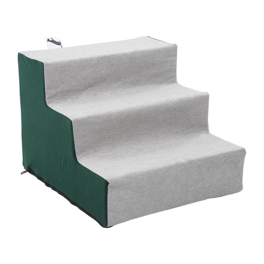 Mgaxyff 3 Tiers Dog Stairs Dog Steps for Beds or Couches Pet Steps with Removable Washable Cover