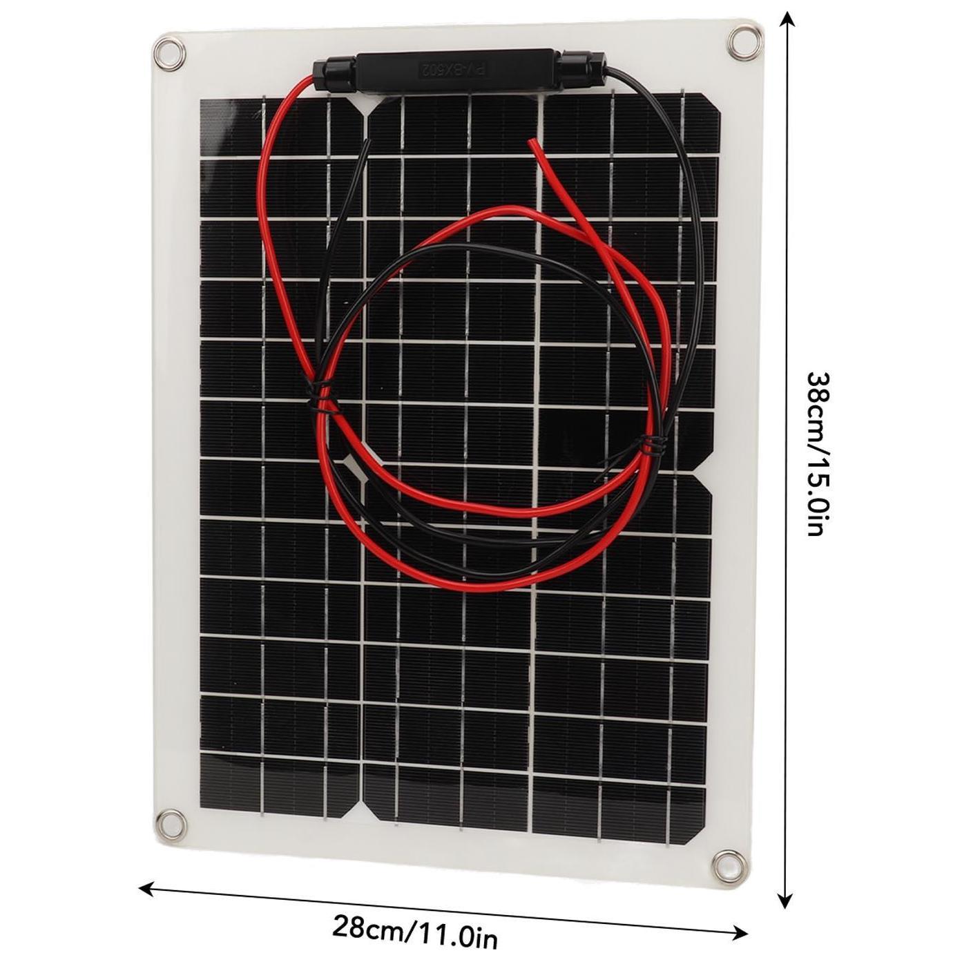 300 Watts Solar Panel Kit, High Efficiency Battery Charger with 50A Controller, 15"x11" Portable Waterproof Solar Panel Set, Backup Power Emergency Power Supply for Camp RV Home Boat Caravan Rooftop