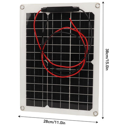 300 Watts Solar Panel Kit, High Efficiency Battery Charger with 50A Controller, 15"x11" Portable Waterproof Solar Panel Set, Backup Power Emergency Power Supply for Camp RV Home Boat Caravan Rooftop