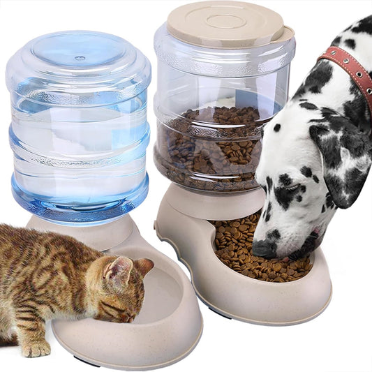 Tbest 3.75L Automatic Pets Feeder Food Water Dispenser Detachable Cats Dogs Puppy Feeding Machine ,Pets Feeder, Pets Food Dispenser