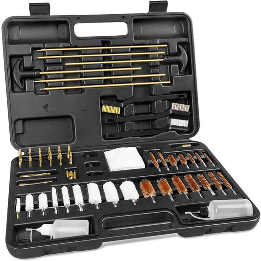 58 Pieces Gun Cleaning Kit, Universal Gun Cleaning Kit for All Caliber Pistol Rifle Handgun Shotgun, Hunting Cleaning Kits with Brass Rods and Tough Carrying Case, Gun Accessories Gifts for Men