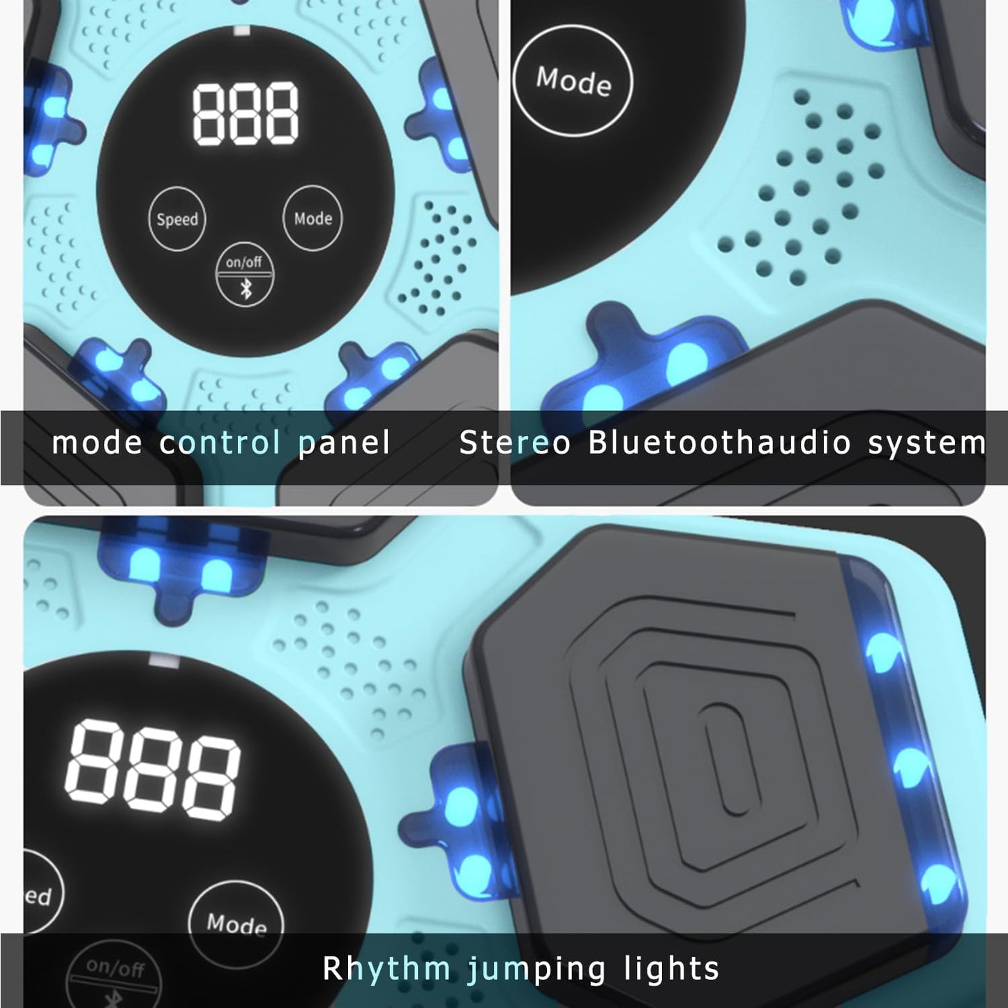 Music Boxing Machine for Kids, Smart Bluetooth Boxing Machine with Boxing Gloves, Wall Mounted Electronic Boxing Training Punching Equipment with Display Screen, Workout Machine for Home Indoor Gym