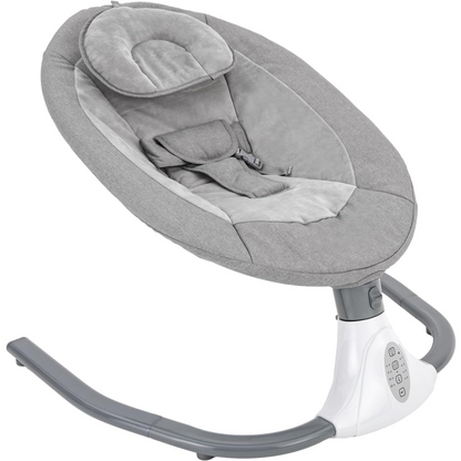 Electric Baby Swing for Infants, Baby Swing Rocker Bouncer with 4 Rocking Speed, 3 Seat Positions Adjustment, Remote Control Baby Swing Rocker for Infants to Toddler 0-18 Months(Gray)