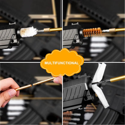 58 Pieces Gun Cleaning Kit, Universal Gun Cleaning Kit for All Caliber Pistol Rifle Handgun Shotgun, Hunting Cleaning Kits with Brass Rods and Tough Carrying Case, Gun Accessories Gifts for Men