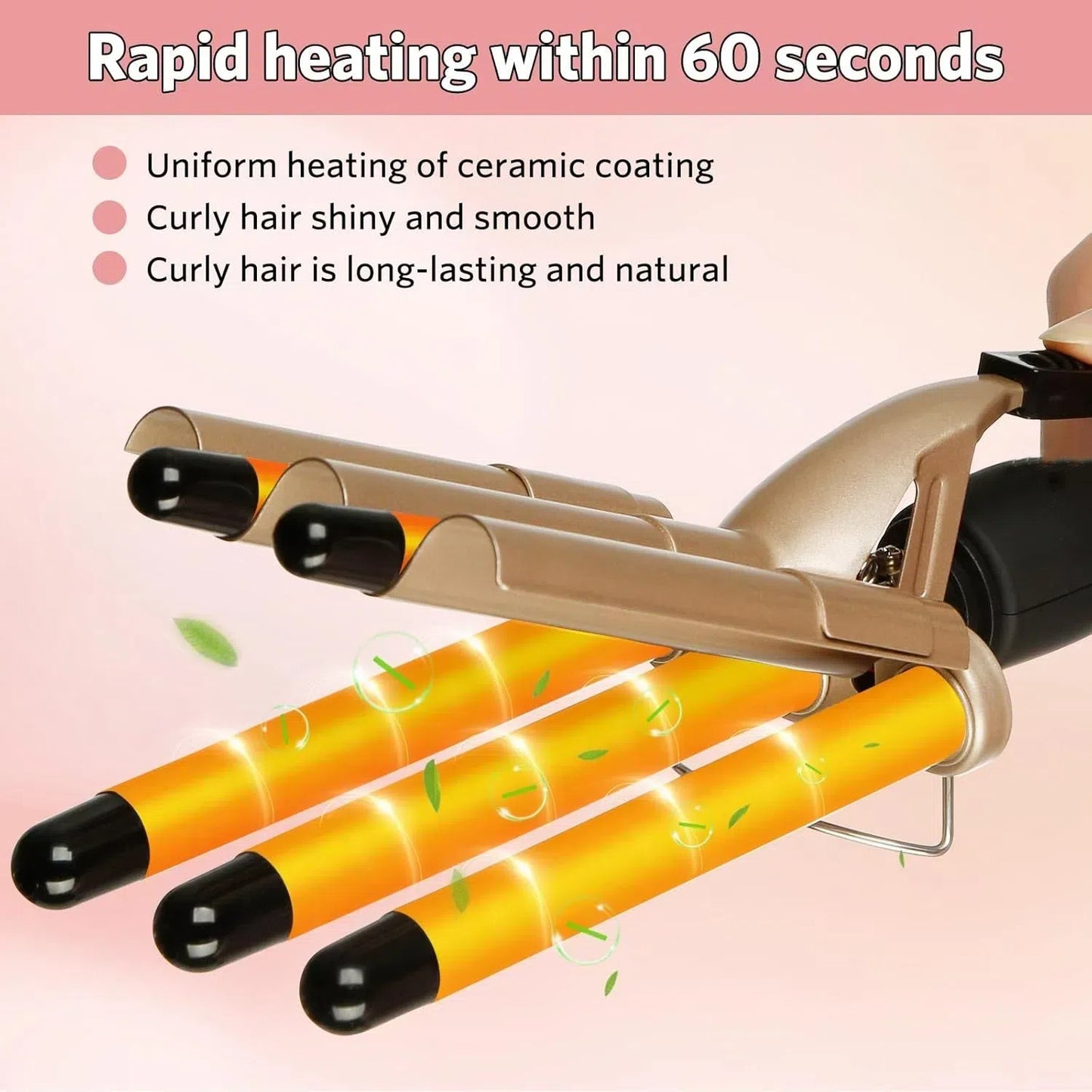 5 Barrel Hair Curling Iron, Digital Display Long Lasting US Plug 110-240V 5 Barrel Hair Crimper Iron For Daily Use
