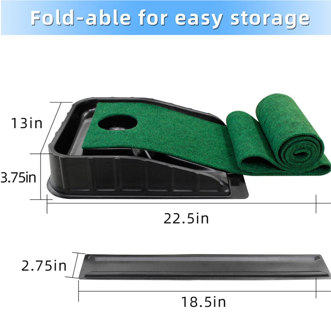 Golf Putting Green, 8.5FT Indoor Golf Putting Mat with Auto Ball Return, Golf Putting Set Mini Golf Game for Home Office Backyard Party, Golf Gifts for Men