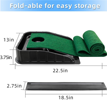 Golf Putting Green, 8.5FT Indoor Golf Putting Mat with Auto Ball Return, Golf Putting Set Mini Golf Game for Home Office Backyard Party, Golf Gifts for Men