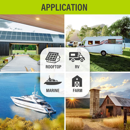 300 Watts Solar Panel Kit, High Efficiency Battery Charger with 50A Controller, 15"x11" Portable Waterproof Solar Panel Set, Backup Power Emergency Power Supply for Camp RV Home Boat Caravan Rooftop