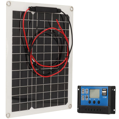 300 Watts Solar Panel Kit, High Efficiency Battery Charger with 50A Controller, 15"x11" Portable Waterproof Solar Panel Set, Backup Power Emergency Power Supply for Camp RV Home Boat Caravan Rooftop