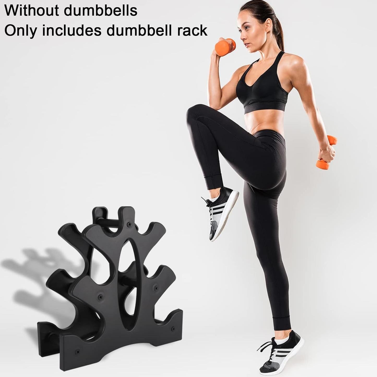 Dumbbell Rack Dumbbell Stand 3 Tier Dumbbell Rack Weight Rack Triangular Dumbbell Rack Stand 3 Tier Weight Hoder 23x22.5x8.5cm For Home Gym Exercise