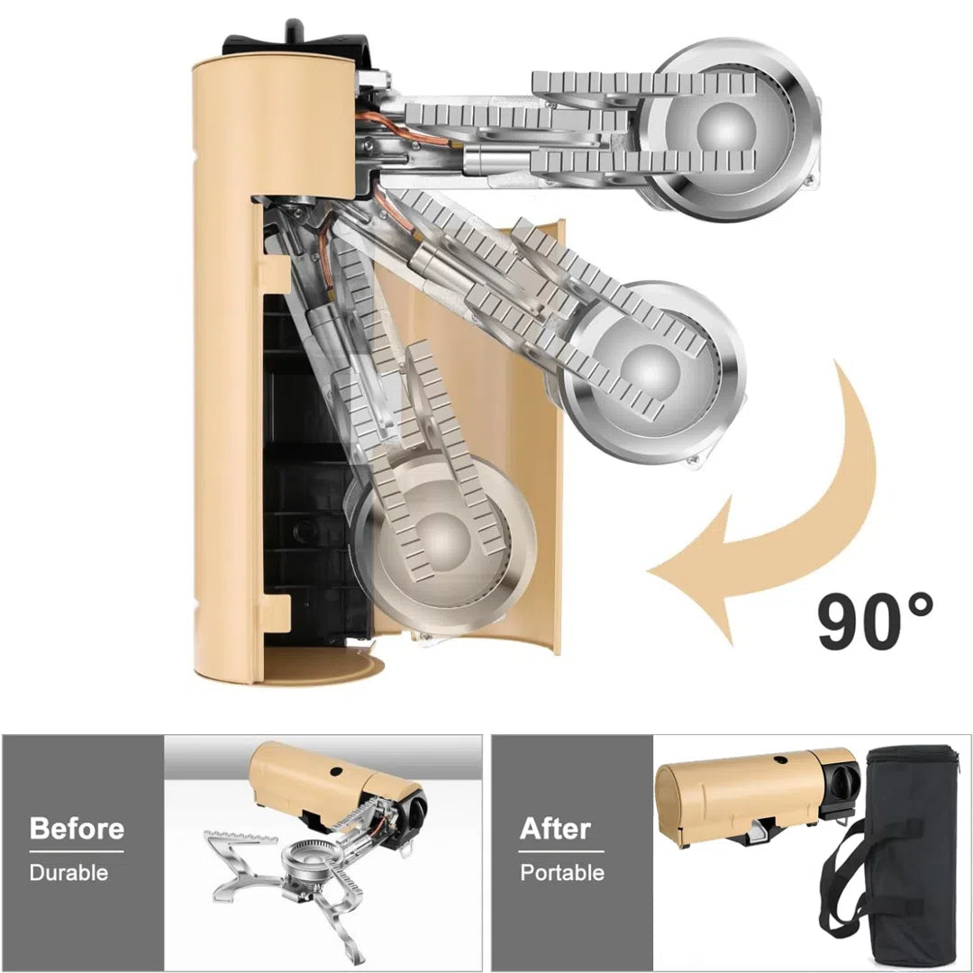 Foldable Portable Butane Stove Camping Stove Outdoor Gas Stove with Storage Bag Adventure suitable for Picnic/Backpacking Hiking/Home Travel