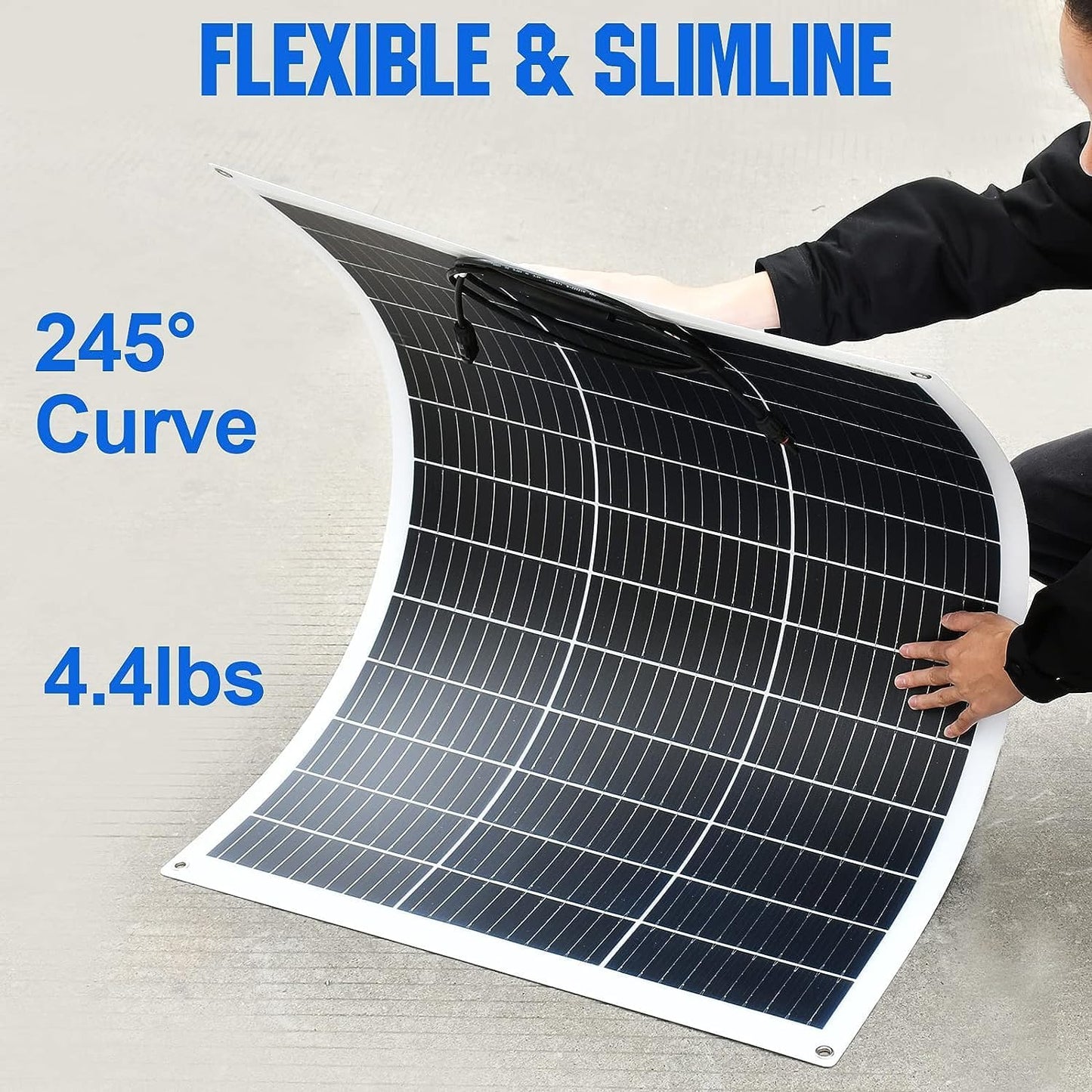 300 Watts Solar Panel Kit, 27.5"x18" High Efficiency Battery Charger with Controller/18V Battery Clip, Portable Waterproof Solar Panel, Backup Power Emergency for Camp RV Home Boat Caravan Rooftop