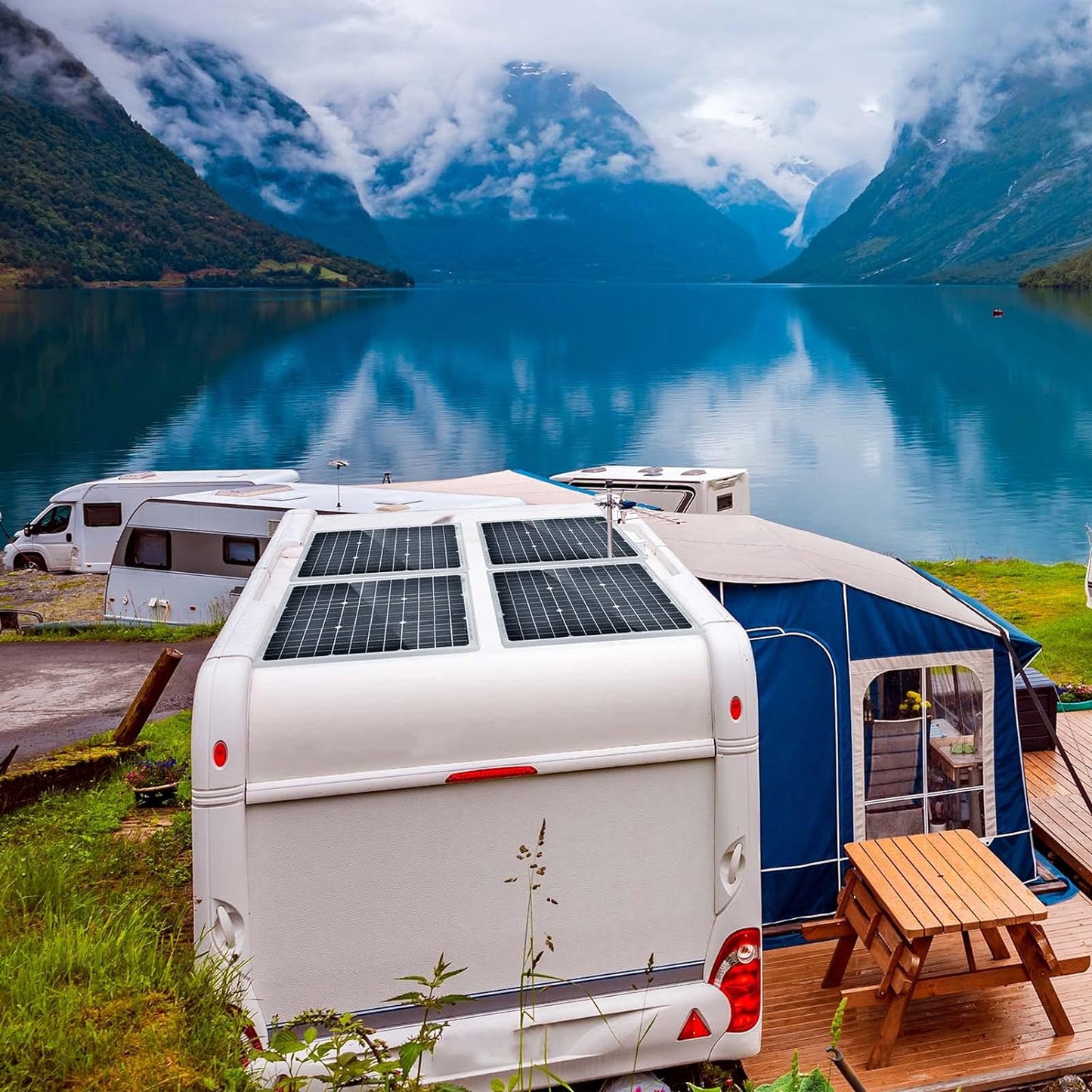 300 Watts Solar Panel Kit, High Efficiency Battery Charger with 50A Controller, 15"x11" Portable Waterproof Solar Panel Set, Backup Power Emergency Power Supply for Camp RV Home Boat Caravan Rooftop