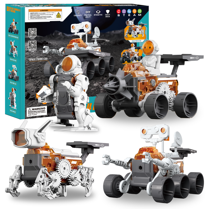 FAGINEY 4-in-1 Building Science STEM Kits, Solar Robot Toys for Kids Ages 8-14+, STEM Projects DIY Space Toys Birthday Christmas Gifts for Boys Girls Ages 8-16 Teens