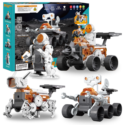 FAGINEY 4-in-1 Building Science STEM Kits, Solar Robot Toys for Kids Ages 8-14+, STEM Projects DIY Space Toys Birthday Christmas Gifts for Boys Girls Ages 8-16 Teens