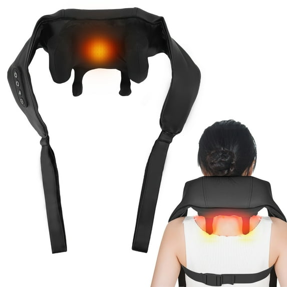 Neck Massager 6D Kneading Multifunctional Neck and Shoulder Massager Deep Tissue, 2 Heating Levels Gifts for Mom Dad