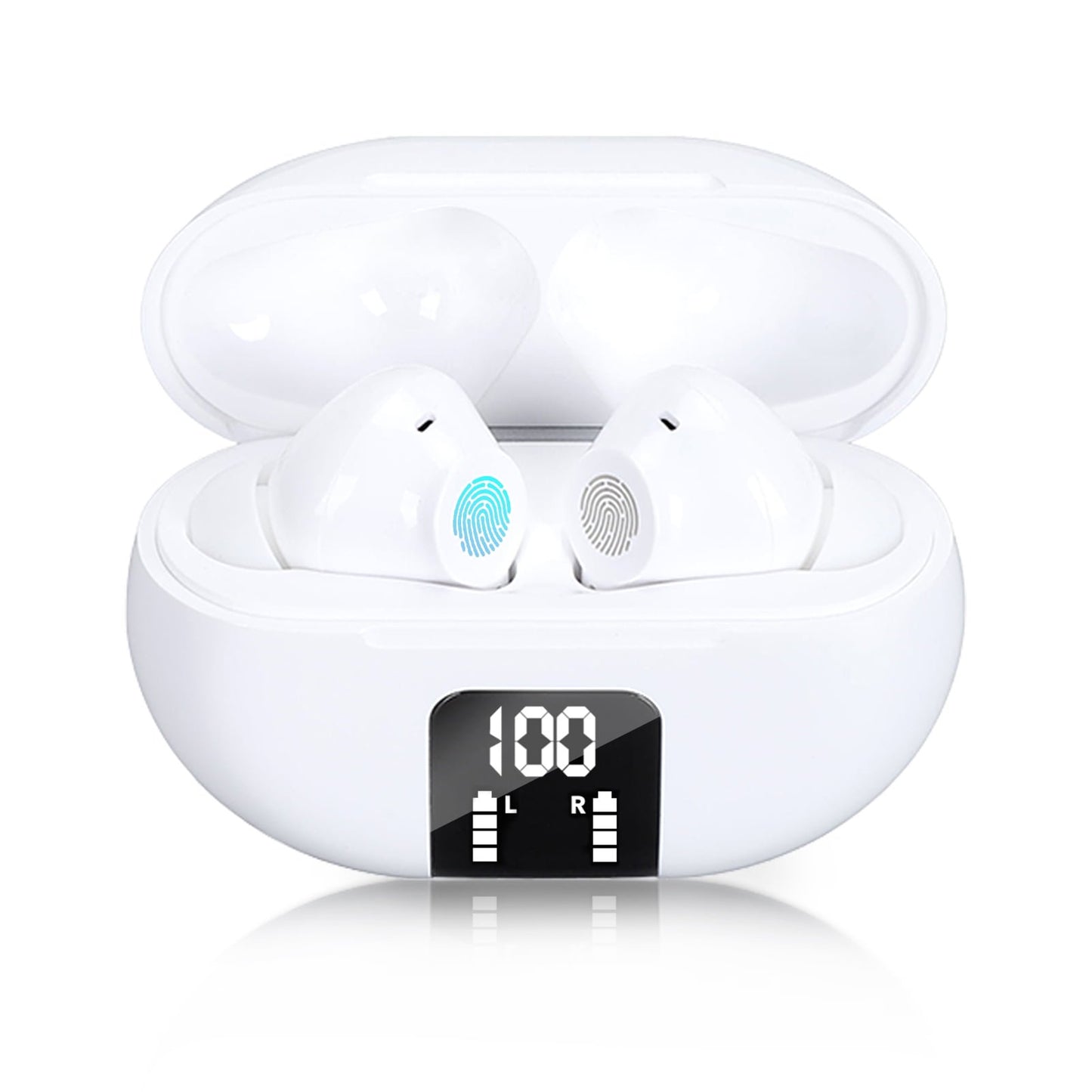 Wireless Earbuds Language Translator Earbuds Support 100+ Languages, LED Power Display Bluetooth Headphones with Touch Control Fit for IOS & Android for Music Calling Gaming Sports